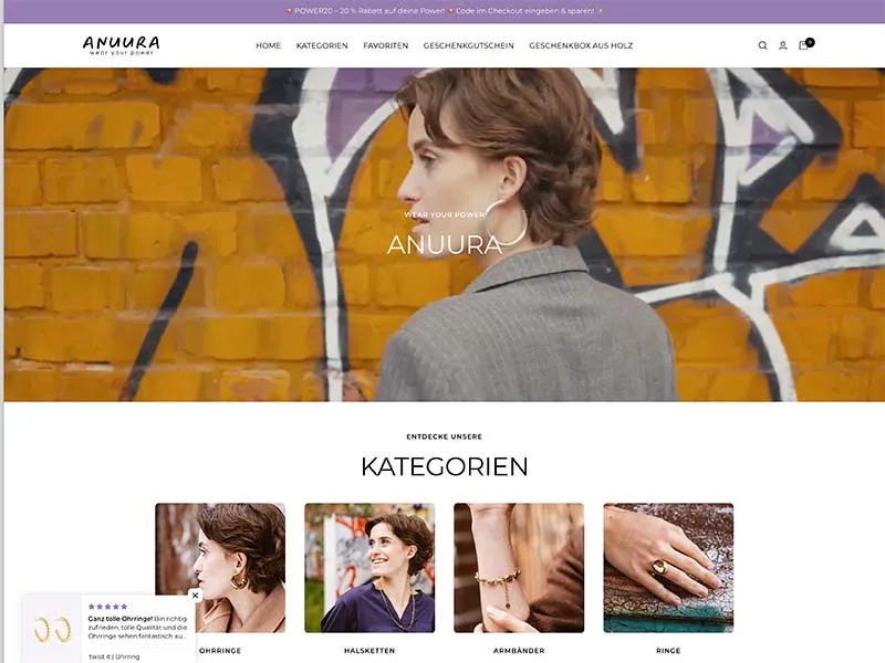 Anuura – D2C Edelstahlschmuck